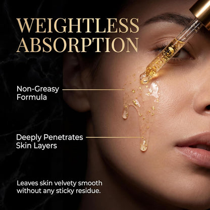 24K Gold Serum for Face, 2-Pack Anti-Aging Moisturizer with Vitamins, Collagen Booster Serum & Hyaluronic Acid for Fine Lines & Firming, 2.02 Fl Oz