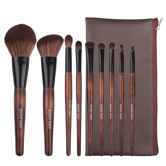 Bamboo Makeup Brushes Set Professional, Sable Makeup Brush Set with Case, Cosmetic Brushes Makeup Set Luxury, Make up Brushes Set Professional, Natural Hair Makeup Brush Set Professional.