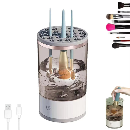 Ultimate Portable Electric Makeup Brush Cleaner & Dryer - USB Powered Eyeshadow Brush Holder for Effortless Beauty Maintenance